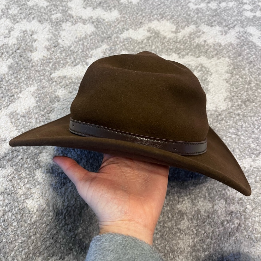 Pendleton Brown 100% Wool Fedora Floppy Wide Brim Boho Large Hat Western Cowgirl